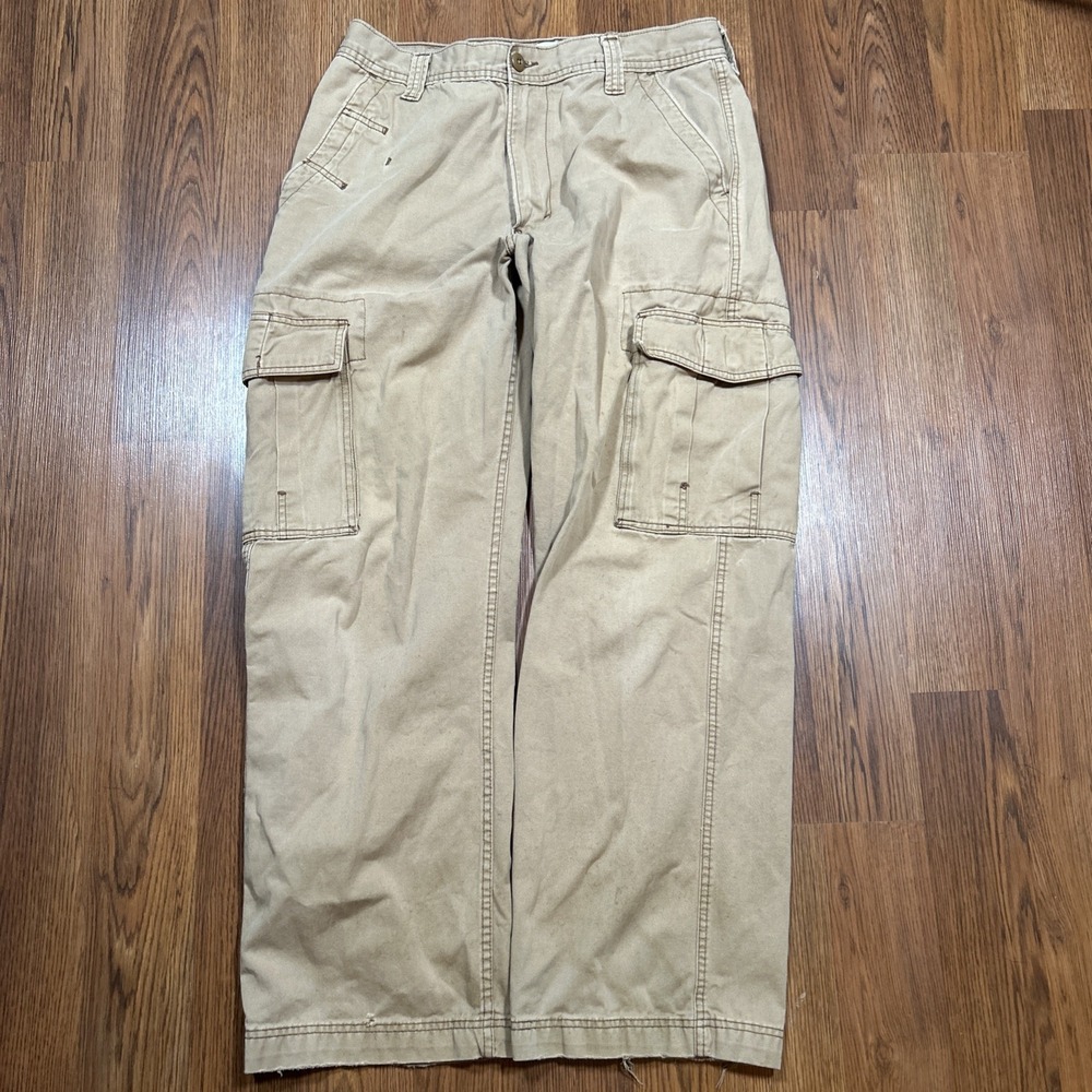 Levi's Workwear VTG Y2K Loose Straight Cargo Pants Men's 34x31 Beige, Skater